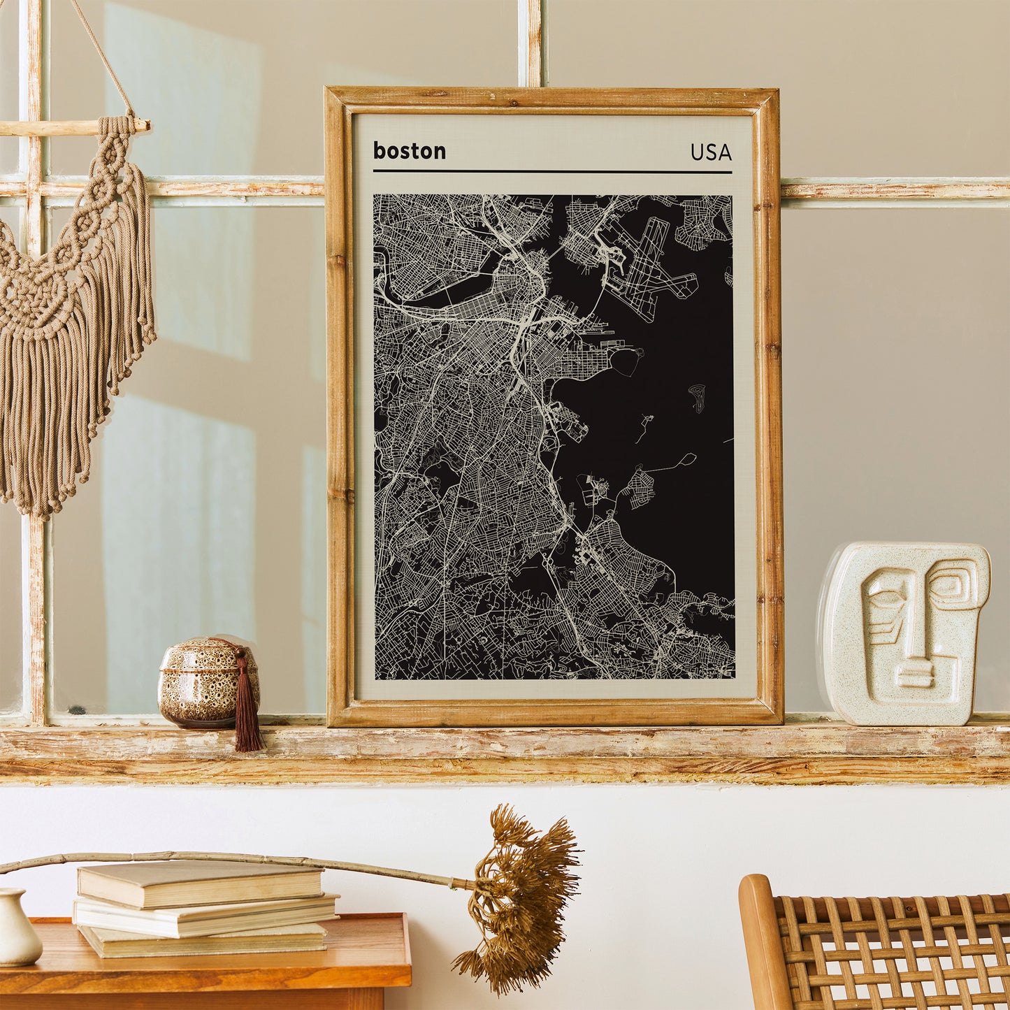 Boston - USA, City Map Poster