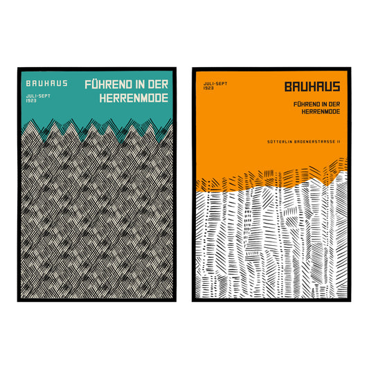 Set of 2 Retro Bauhaus Poster