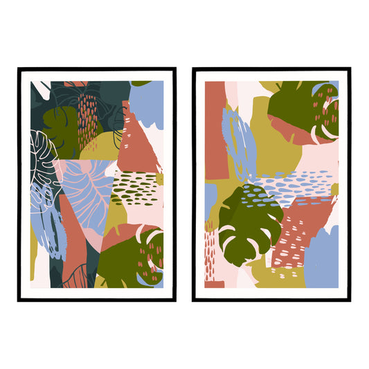 Set of 2 Monstera Art Prints