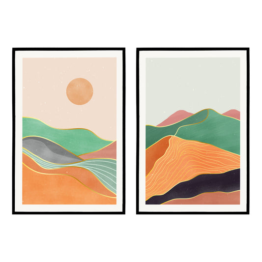 Set of 2 Minimalist Scandinavian Prints