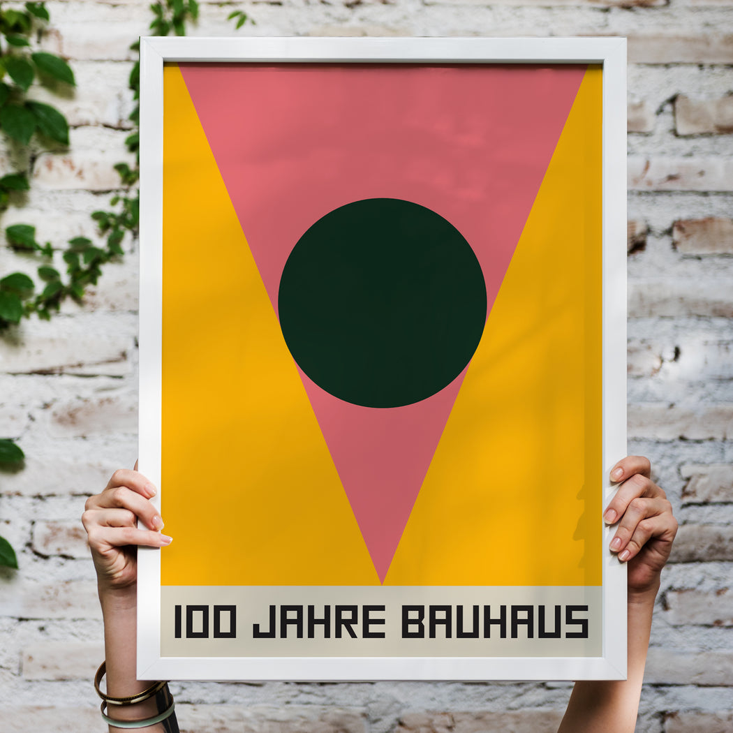 100 JAHRE BAUHAUS geometric poster