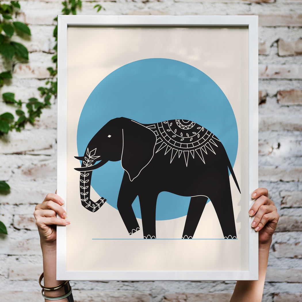 Elephant Scandinavian Poster