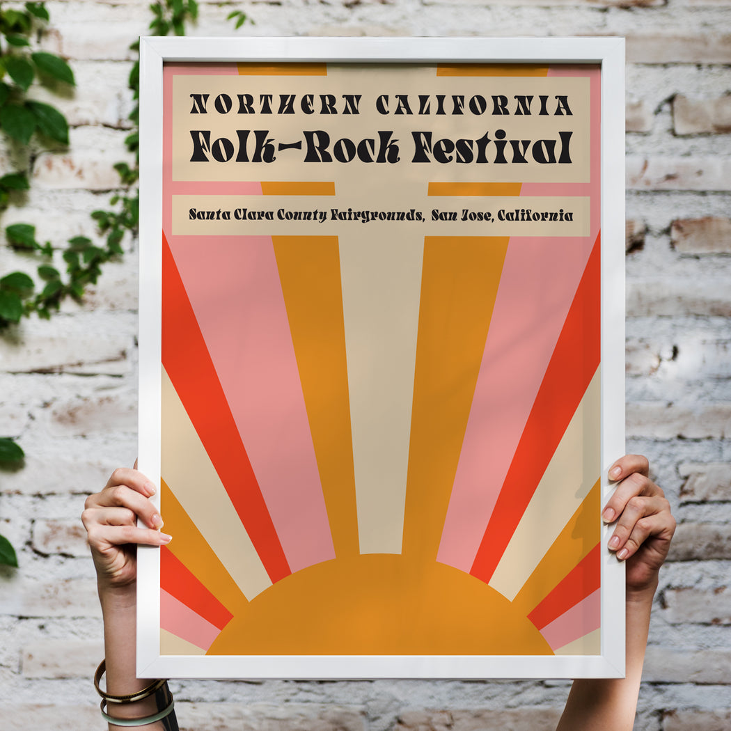 Northern California Folk-Rock Festival 1968 Poster