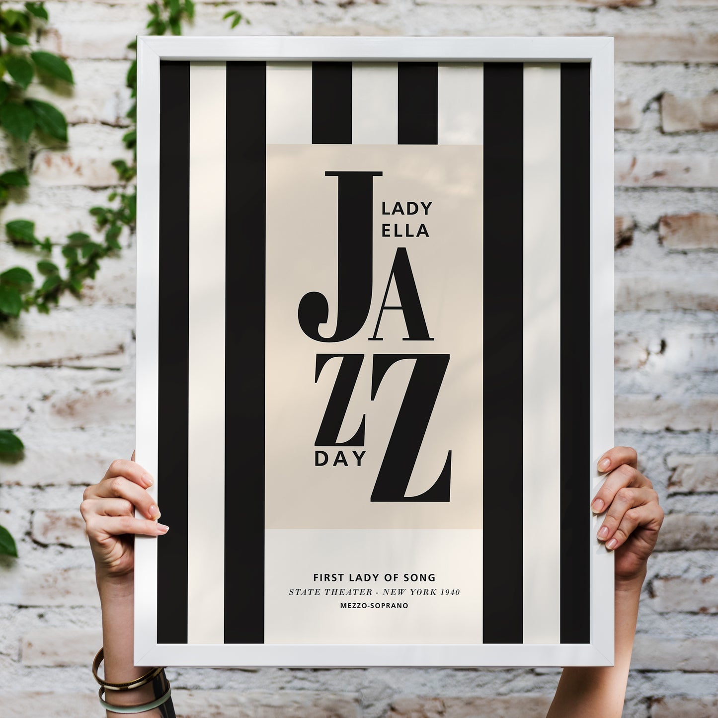 E. Fitzgerald Inspired Jazz Poster