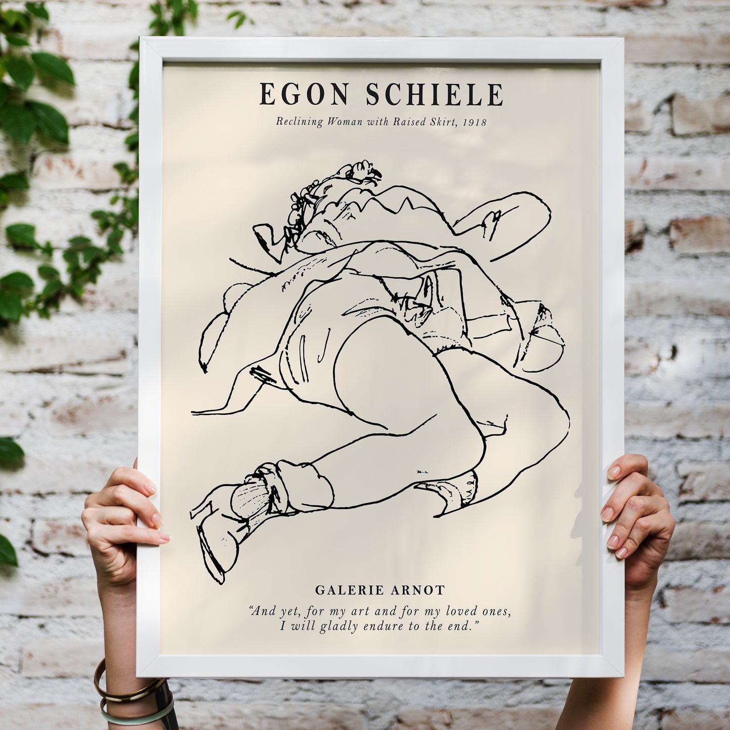 Schiele Line Art Poster