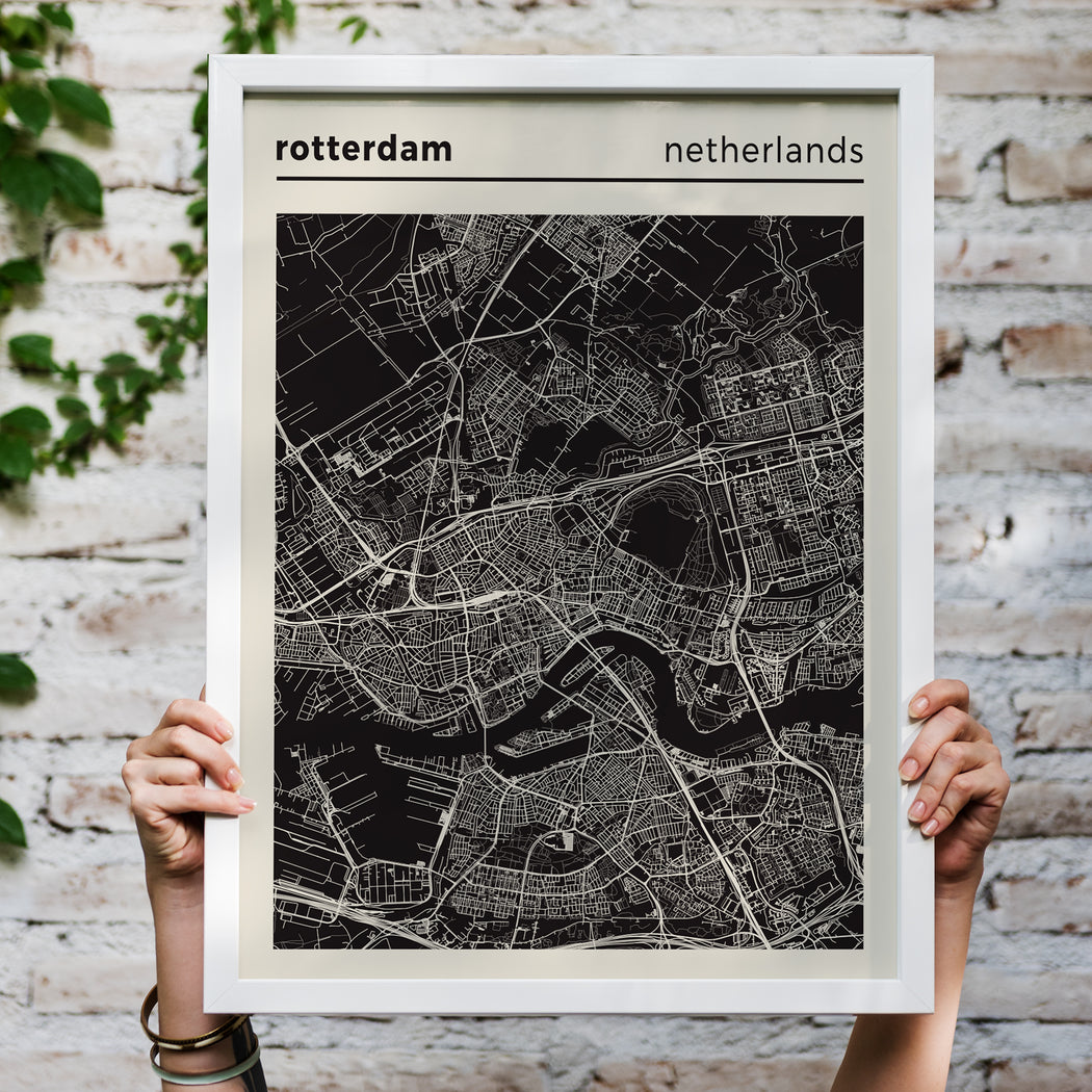 Rotterdam, Netherlands Map Posters