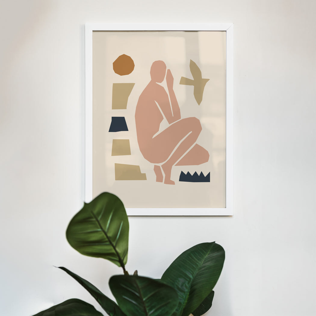 Set of 3 Sitting Woman Posters