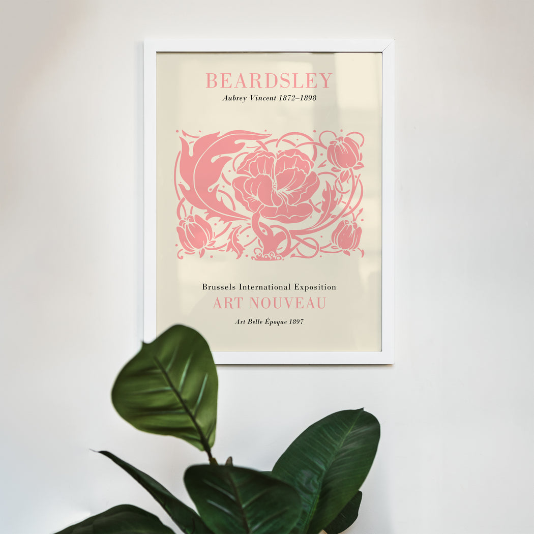 Art Nouveau Exhibition Poster - Pink
