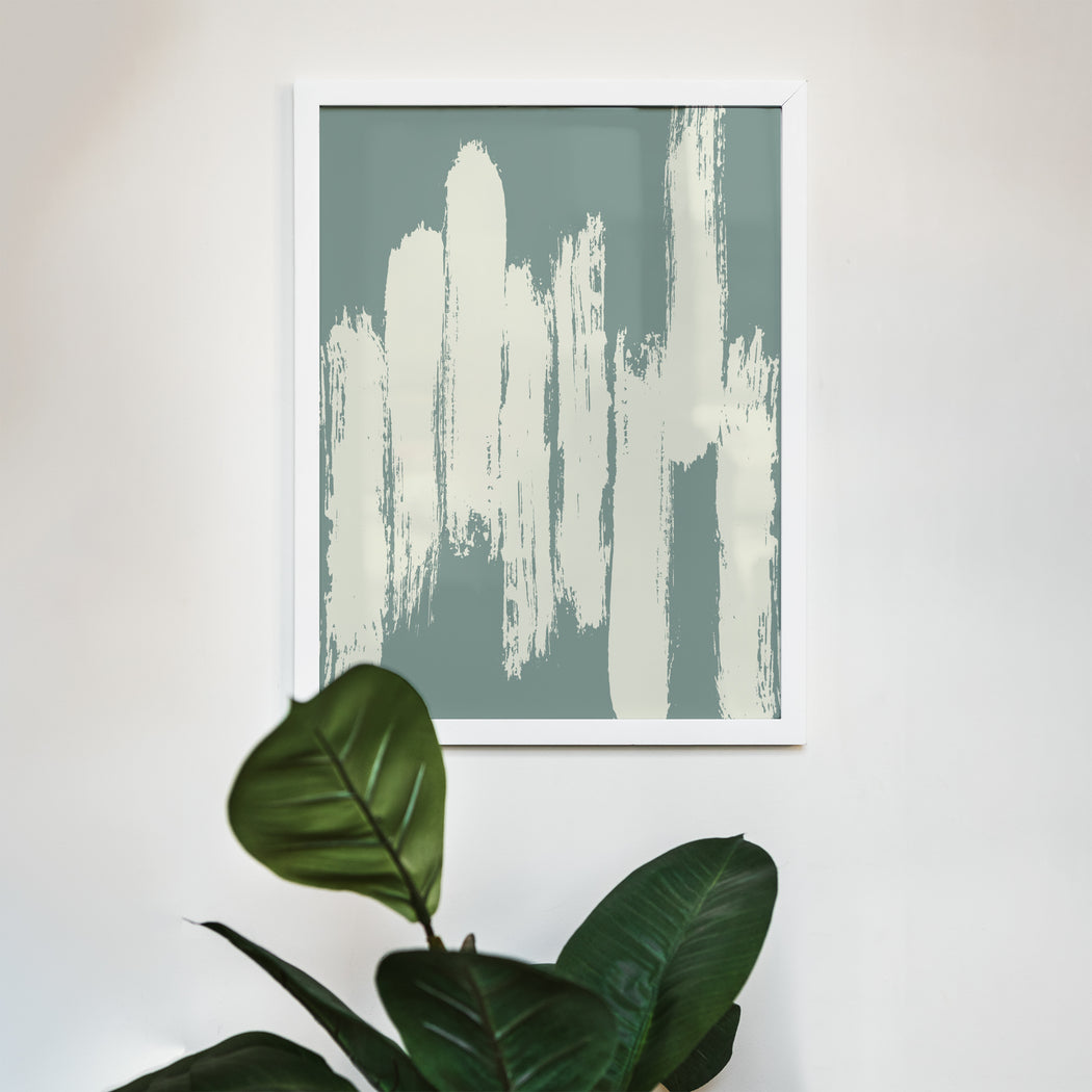 Abstract Brush Painting Print