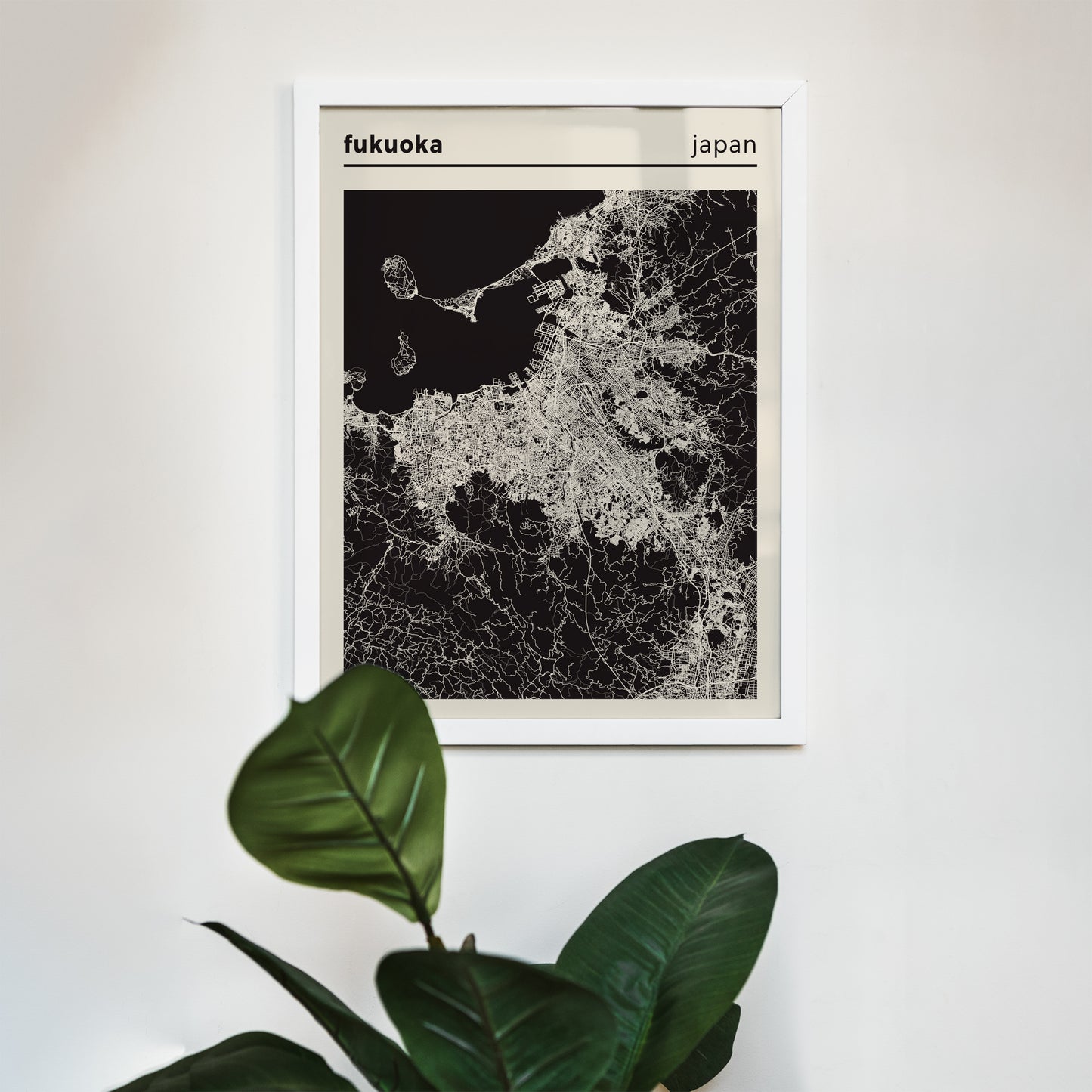 Fukuoka, Japan - Map Poster