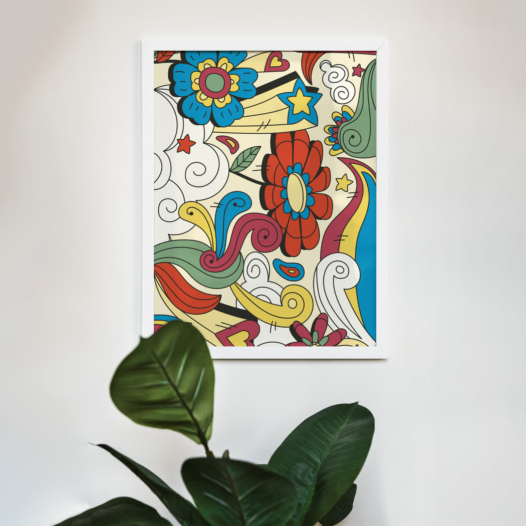 Psychedelic groovy art print